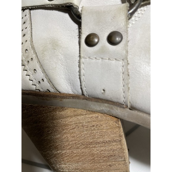 Dingo Gummy Bear Snip Toe Womens Off White Leather Casual Ankle Boots 11 M - Picture 15 of 15